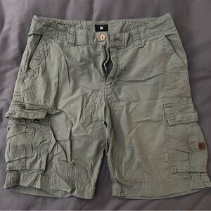 DC Men's Olive Cargo Shorts